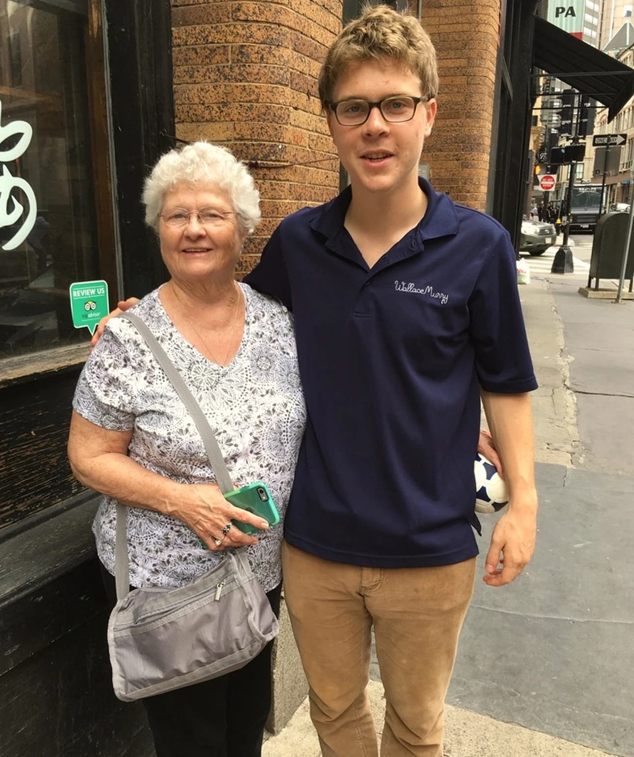 Community Phone’s founder with his grandmother