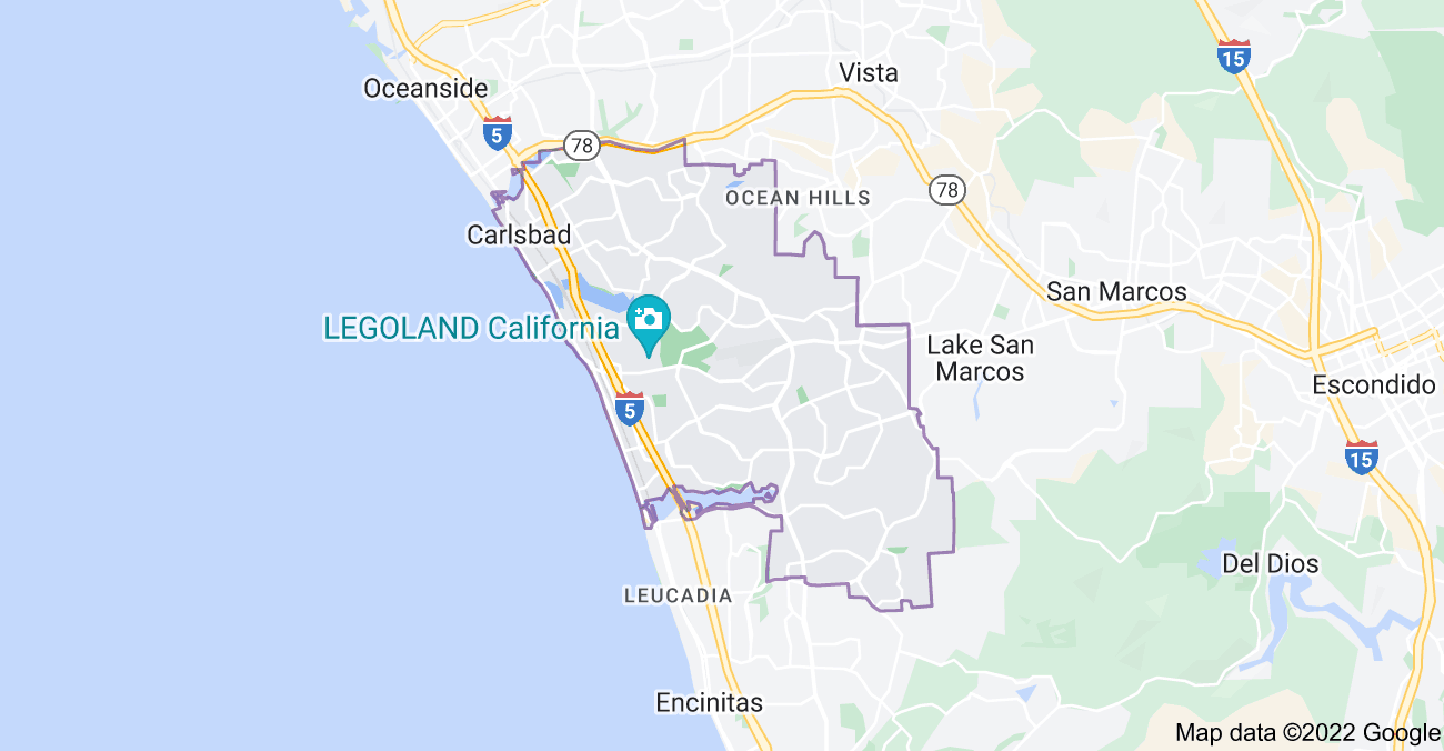 Map of Carlsbad, CA