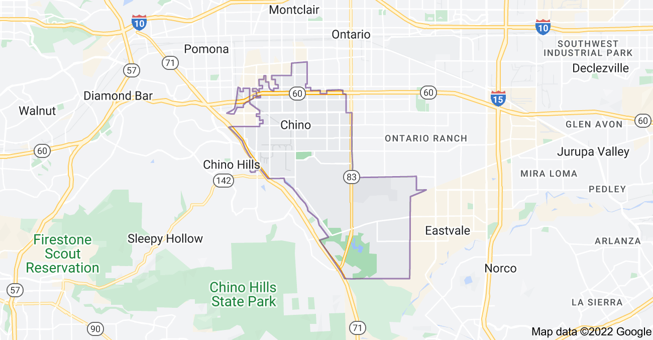 Map of Chino, CA