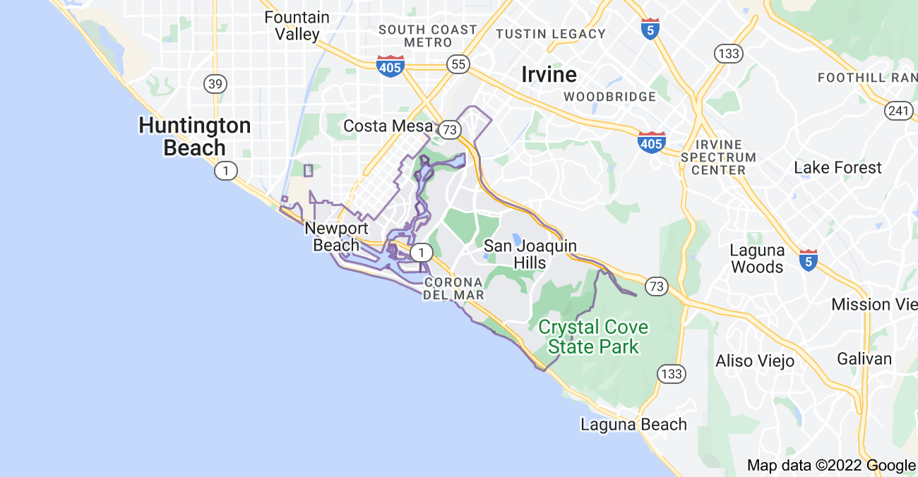 Map of Newport, CA