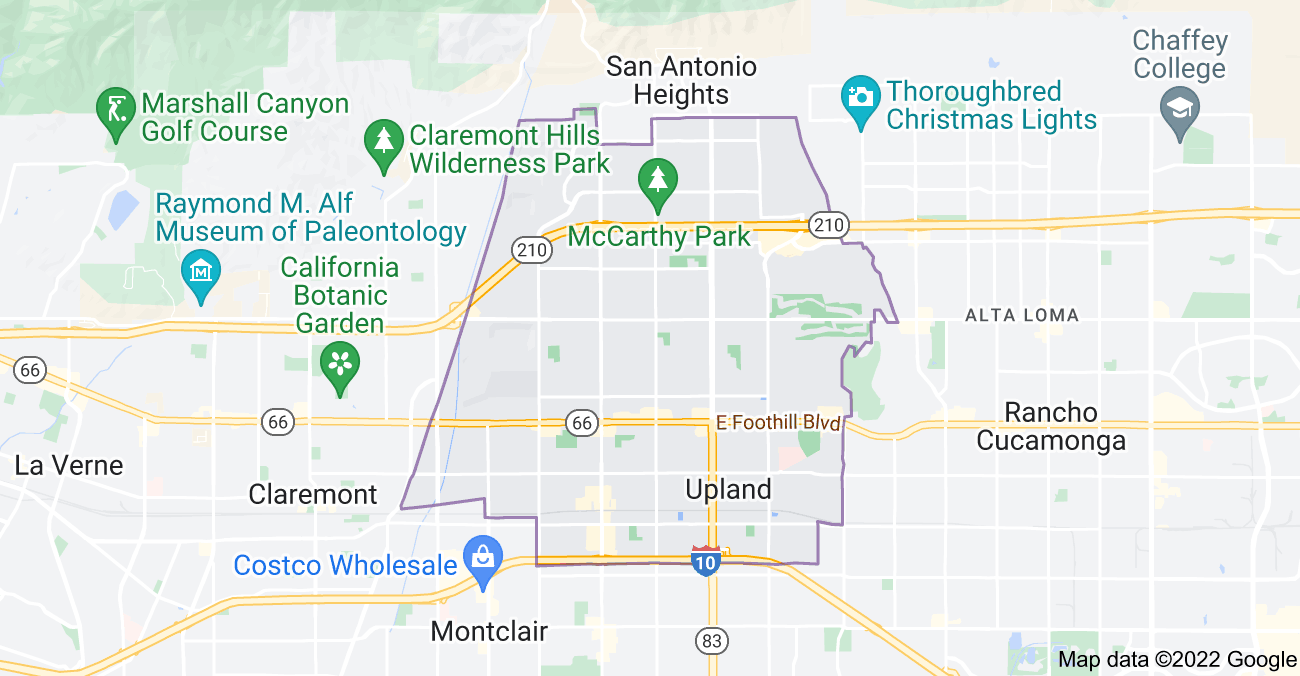 Map of Upland, CA
